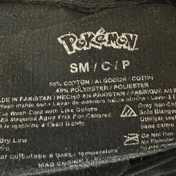 Pokemon Eevee Evolutions Hoodie Black Adult Medium Graphic Pullover  Nintendo - Picture 5 of 5